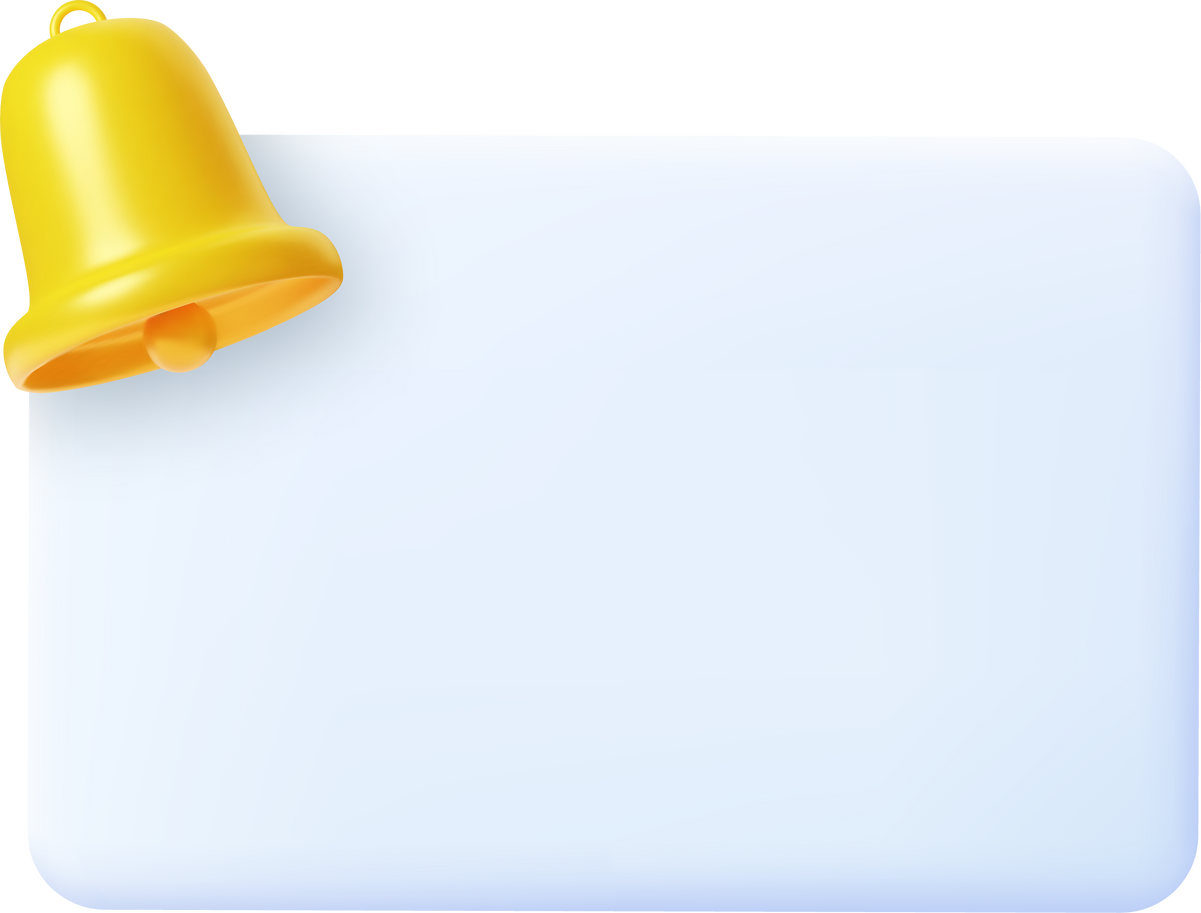 Notification 3D icon.