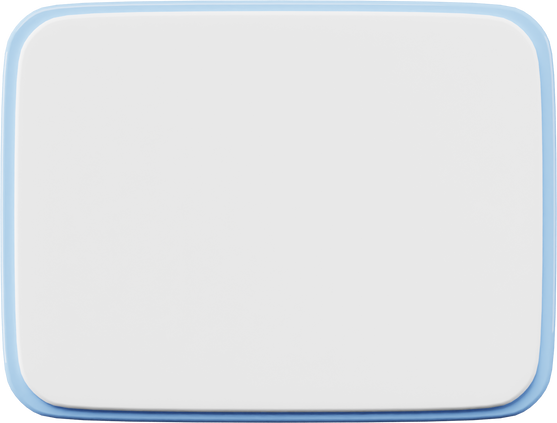 Blue Minimalist 3D Rounded Rectangle Shape