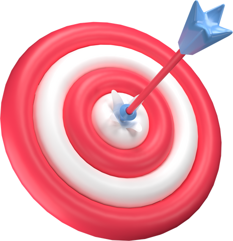 Target bullseye 3D illustration