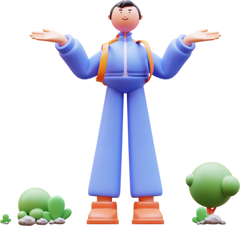 Confused 3D Character